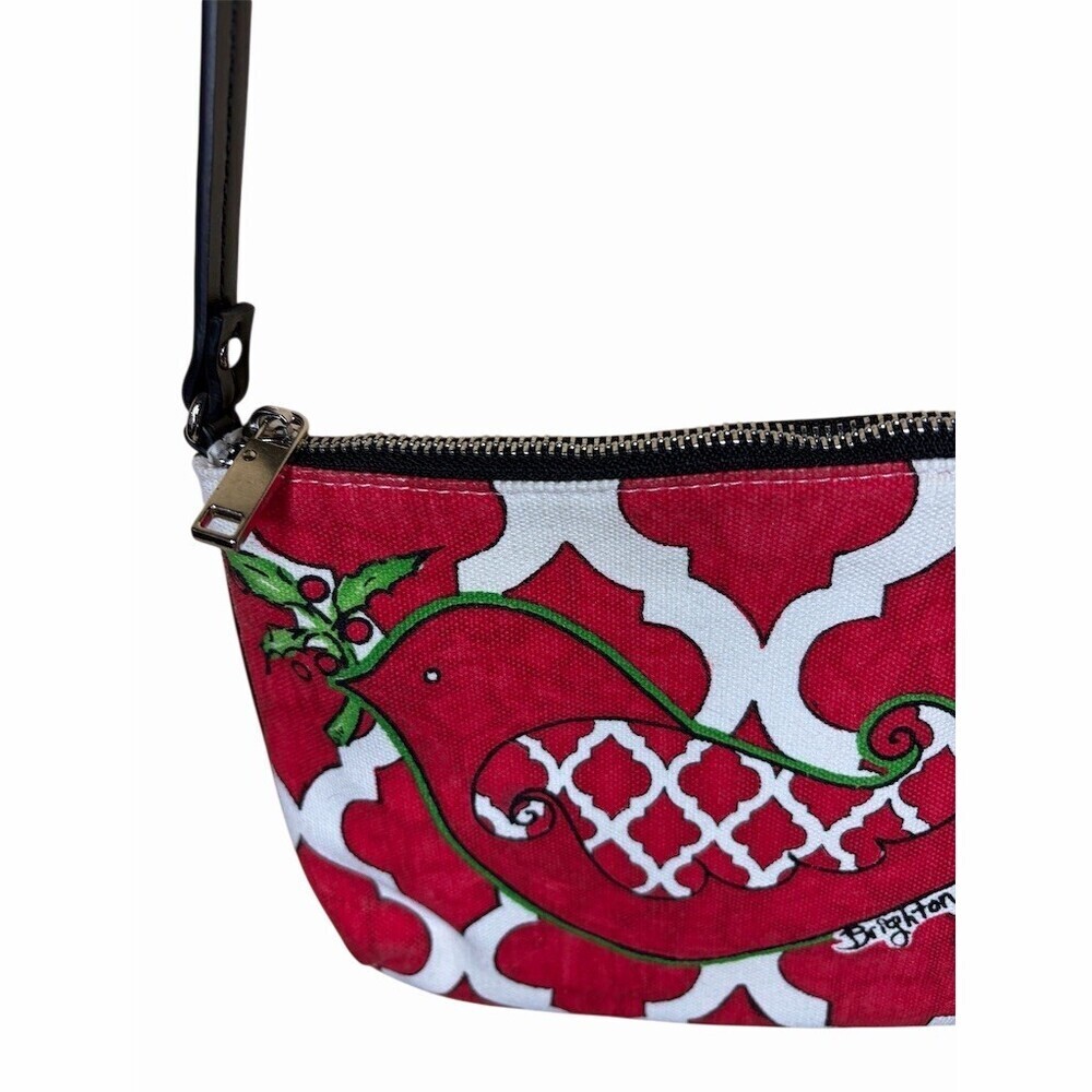 Brighton Love Dove Pouch Crossbody Bag Womens Small Red White Holiday Bird - Picture 3 of 6